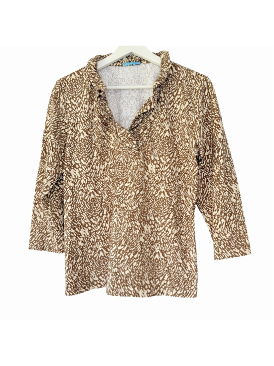 J.McLaughlin Tops - J.McLaughlin Catalina Cloth Durham Ruffle Collar Blouse Size Large